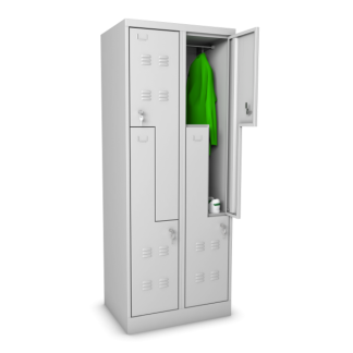 Fém öltözőszekrény 2/4 Z ajtós